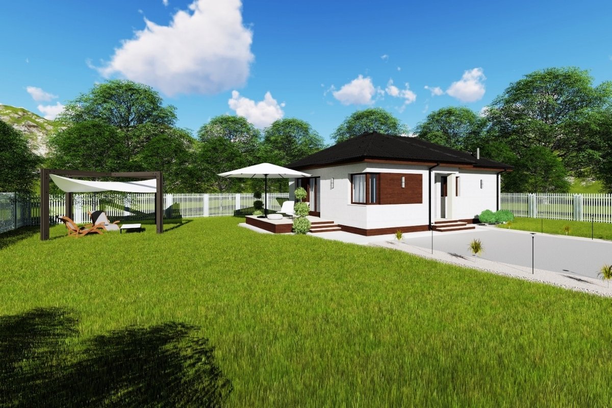 Dreamhome típusház kertkapcsolattal és terasszal – modern, energiatakarékos földszintes családi ház