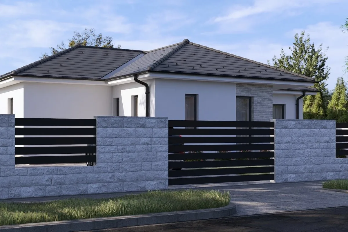 HH-105 modern, 105,07 m²-es földszintes családi ház