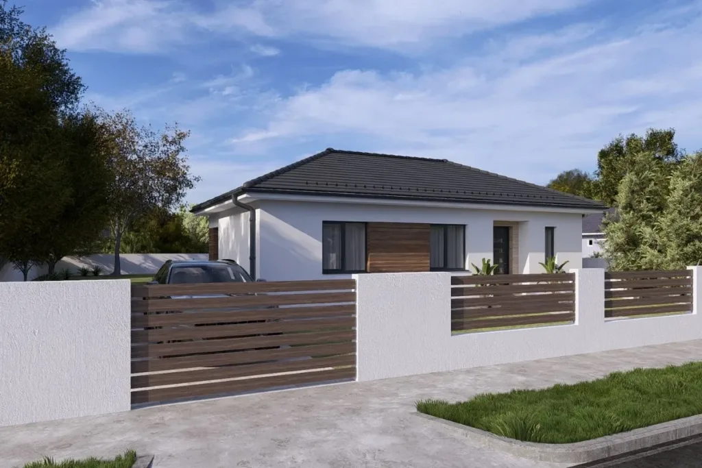 HH-115 típusház modern, földszintes családi ház 115,56 m² alapterülettel